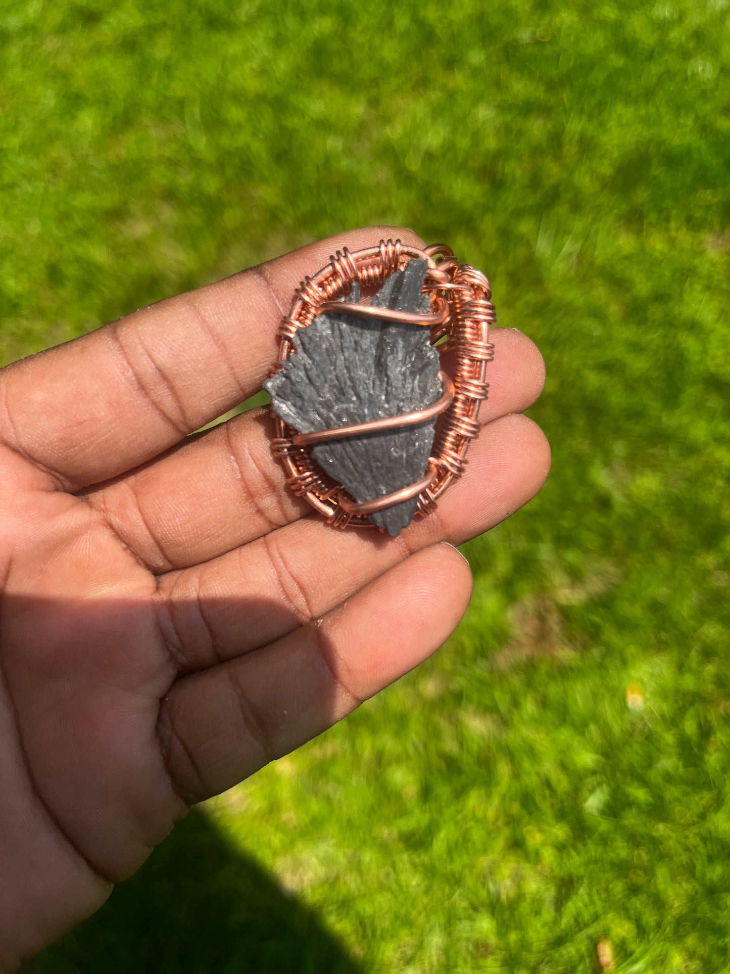 Black Kyanite Pendant