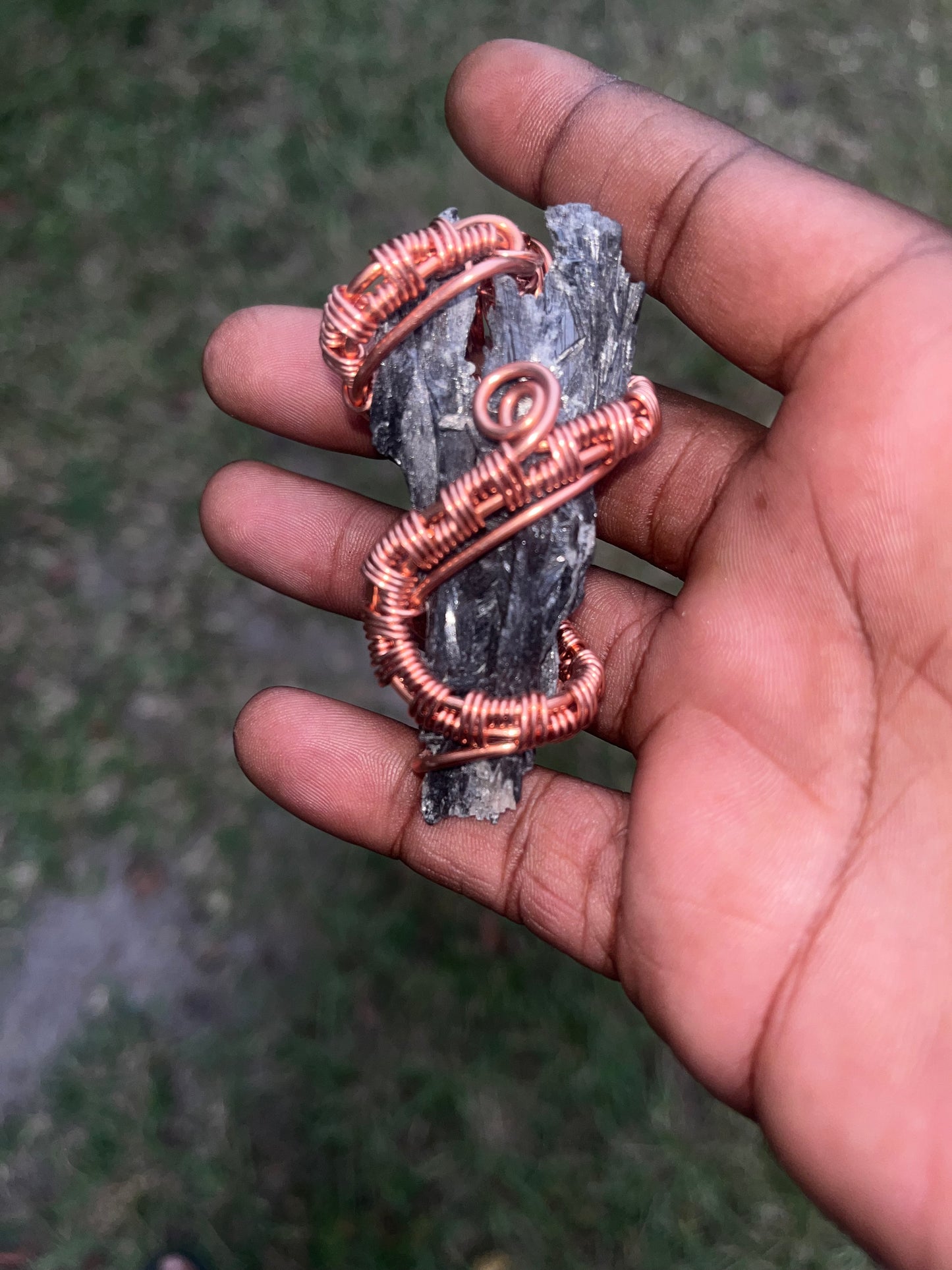 Black Kyanite Pendant