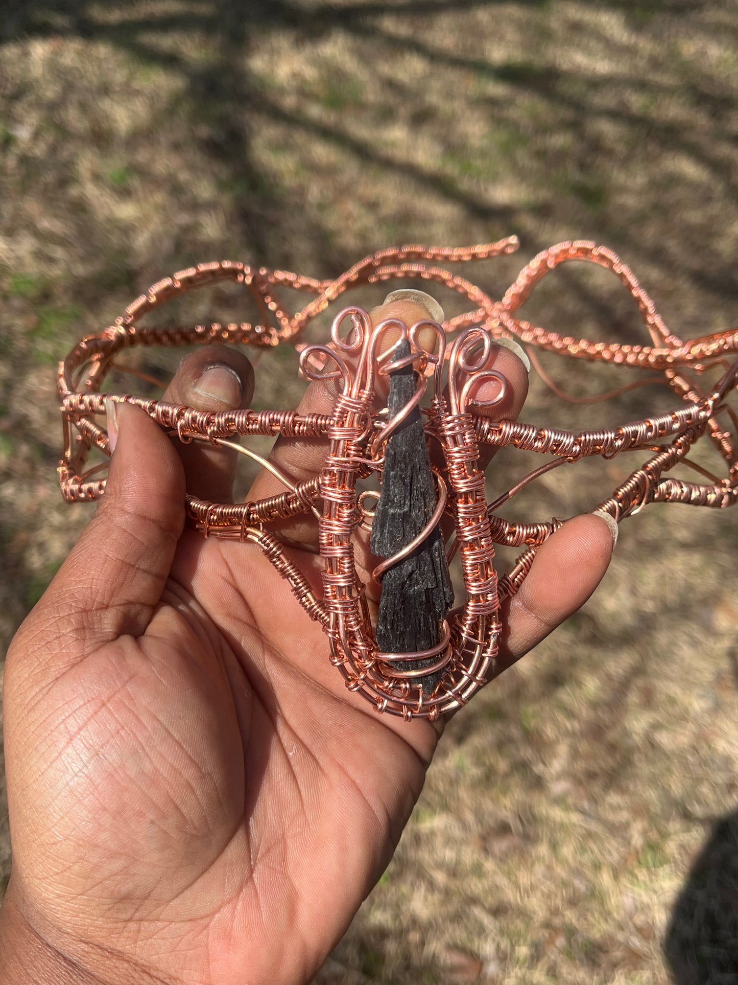 Black Kyanite Crown/ Adjustable