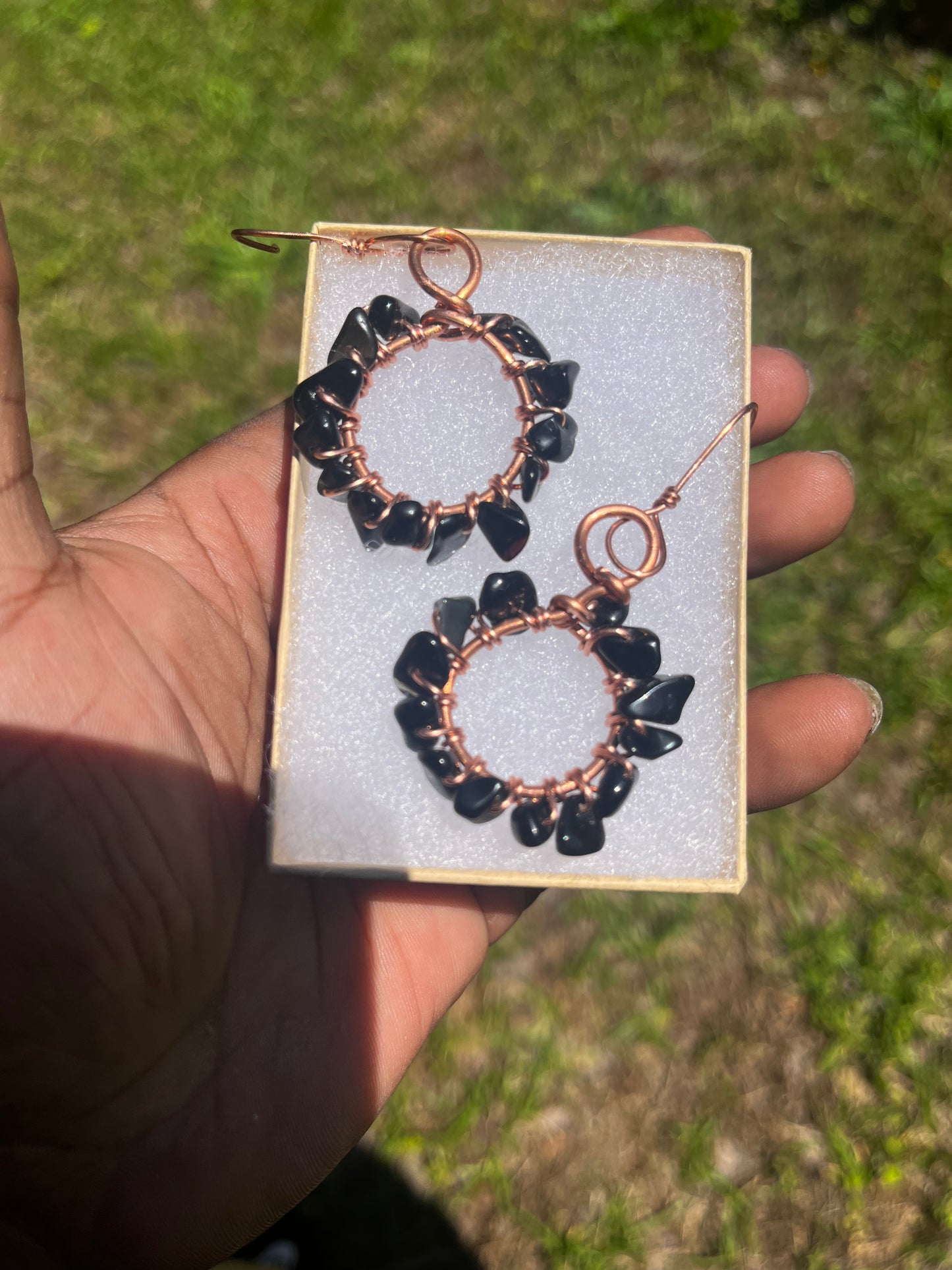 Black Obsidian Earrings