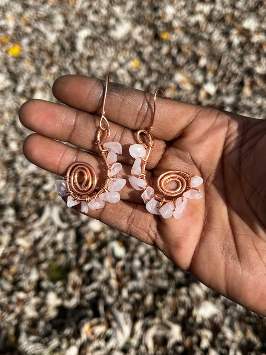 Rose Quartz Earrings