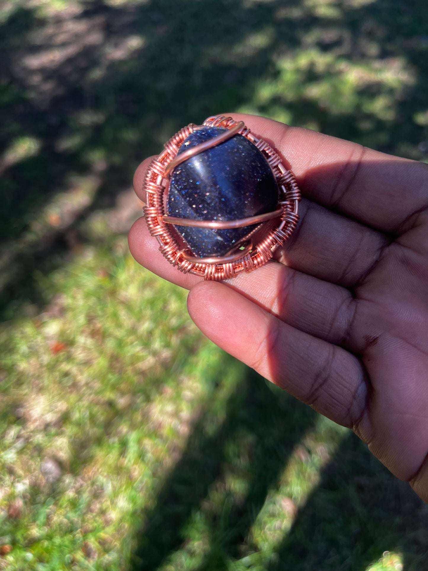 Blue Goldstone Pendant