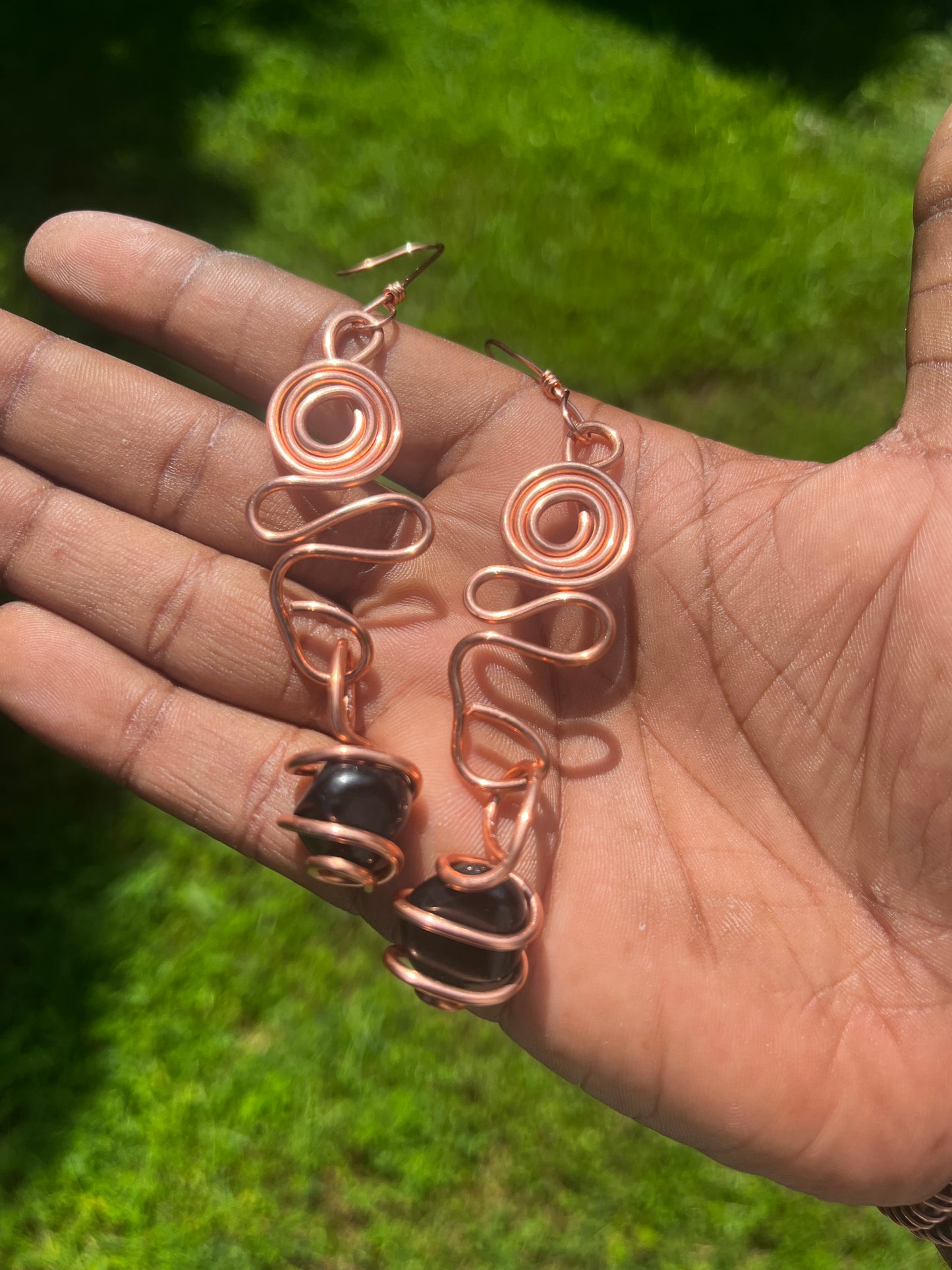 Black Obsidian Earrings