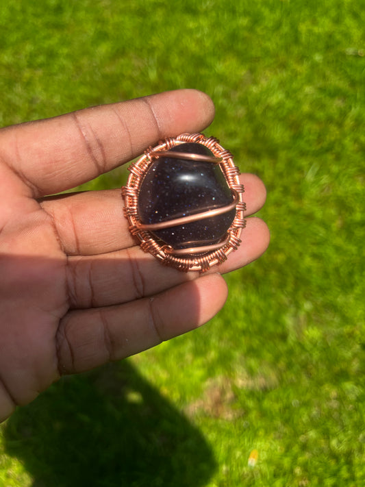 Blue Goldstone Pendant