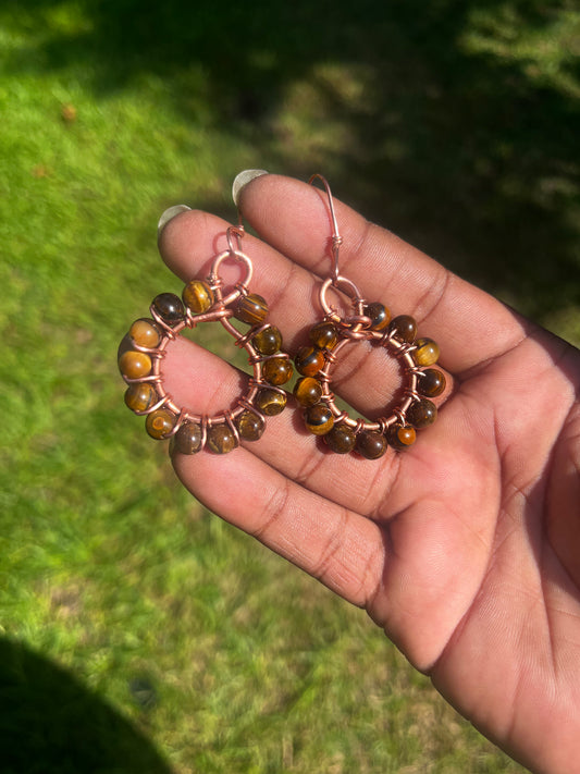 Gold Tigers Eye Earring’s