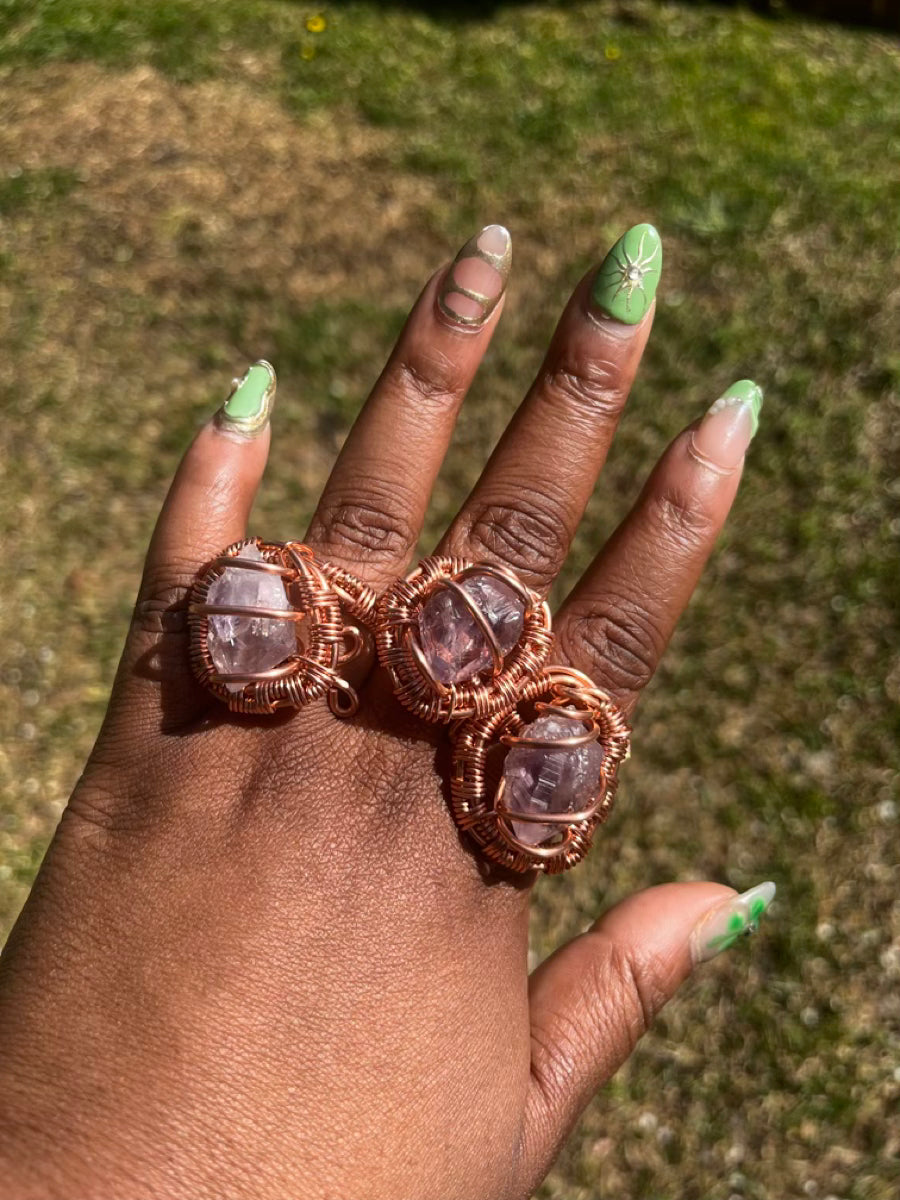 Amethyst Ring/ Adjustable