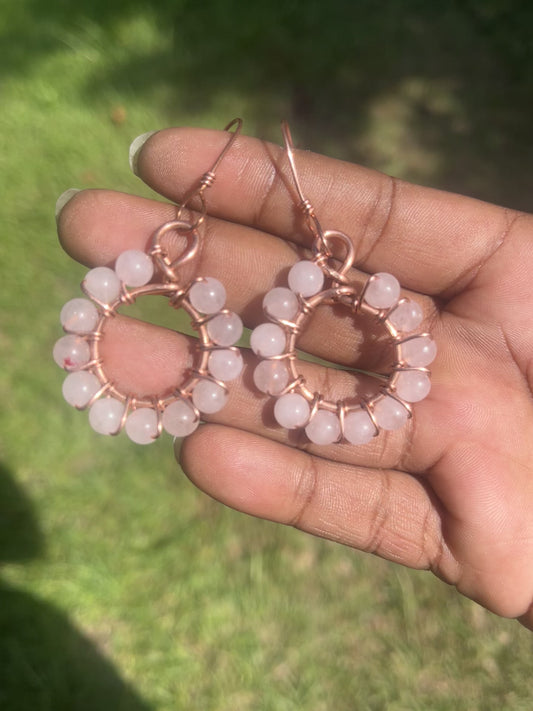 Rose Quartz Earrings