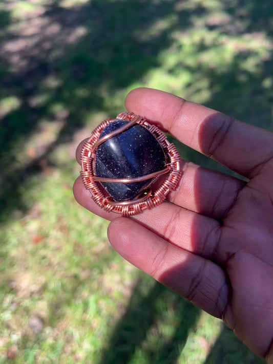 Blue Goldstone Pendant
