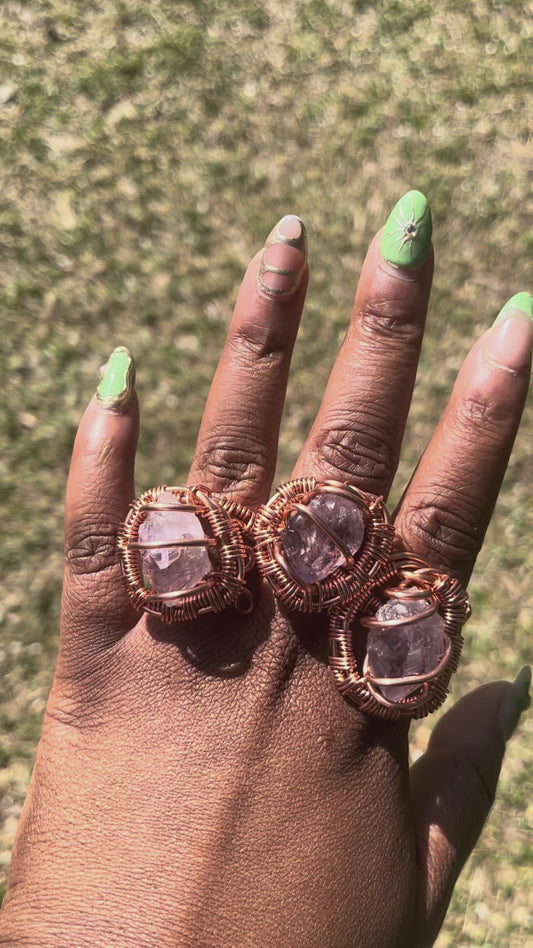 Amethyst Ring/ Adjustable
