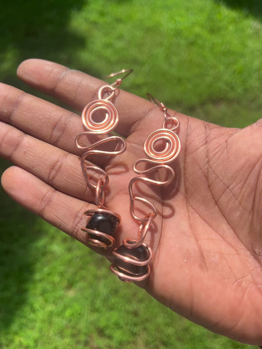 Black Obsidian Earrings